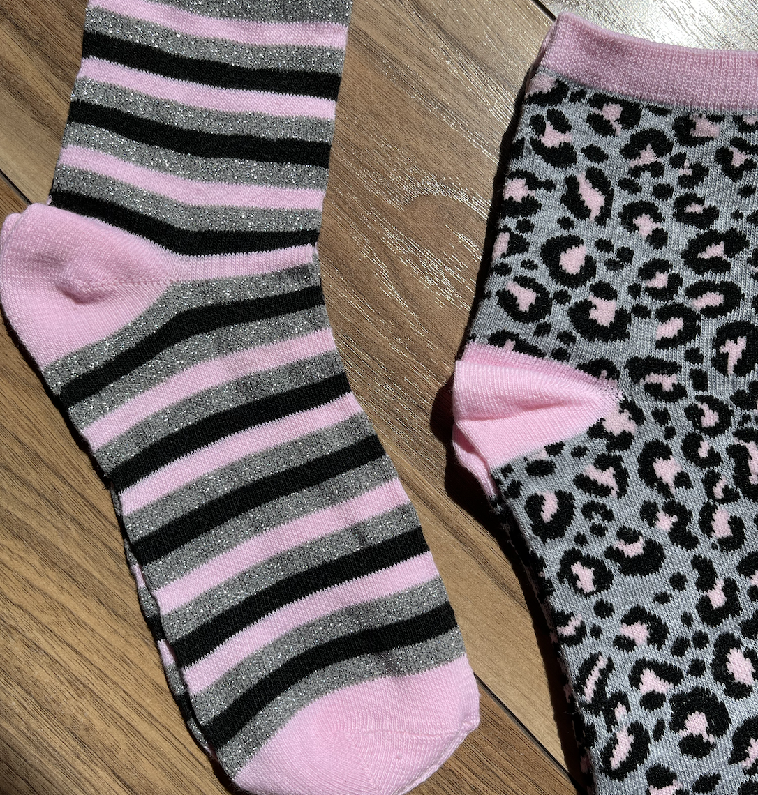 Socks - Gray Animal Print