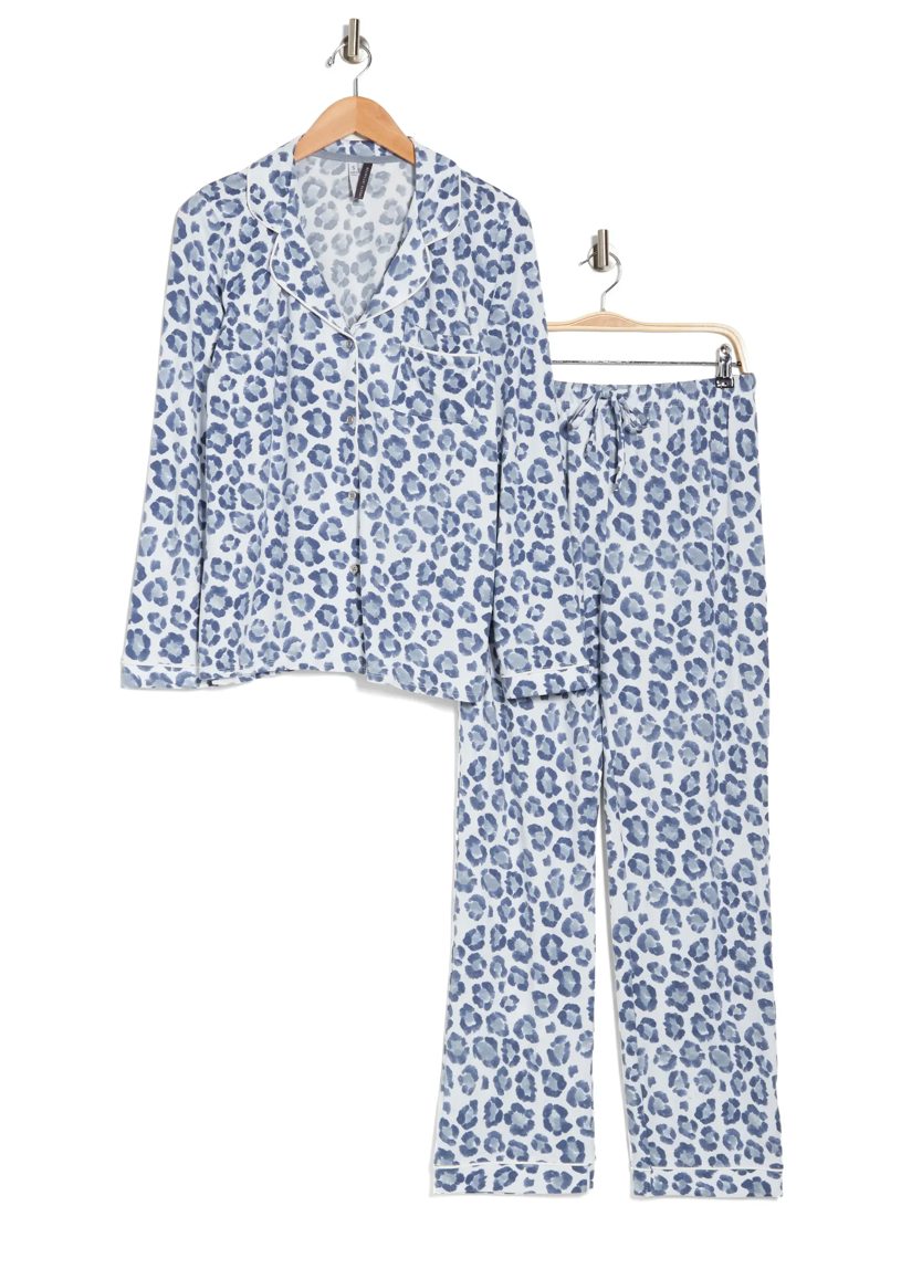 Two piece set - Blue Animal print